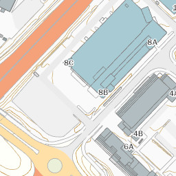 kart som viser postens hentesteder innleveringssteder og rode postkasser